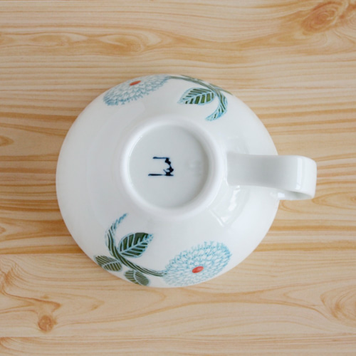 波佐見焼◎勲山窯◎ダリア スープカップ (ブルー) 茶碗・めし碗 有限