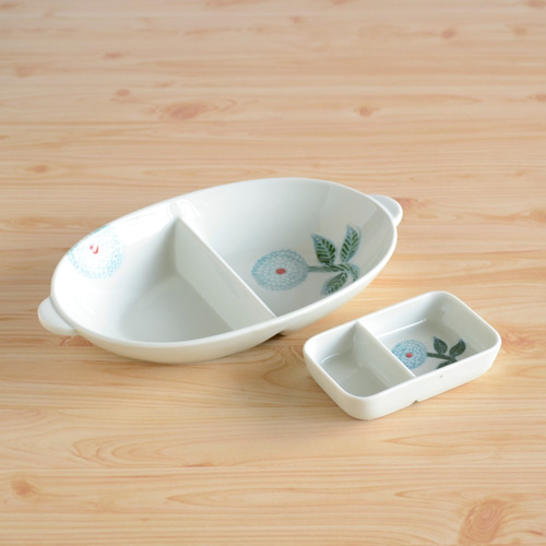 波佐見焼◎勲山窯◎ダリア マルチボウル (ブルー) 中皿 有限会社勲山製