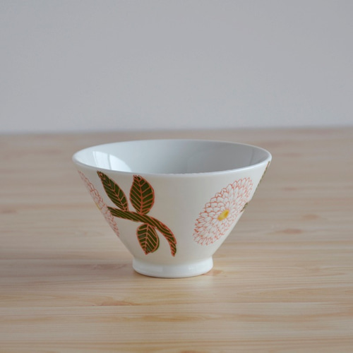 波佐見焼◎勲山窯◎ダリア 飯碗 (レッド) 茶碗・めし碗 有限会社勲山製