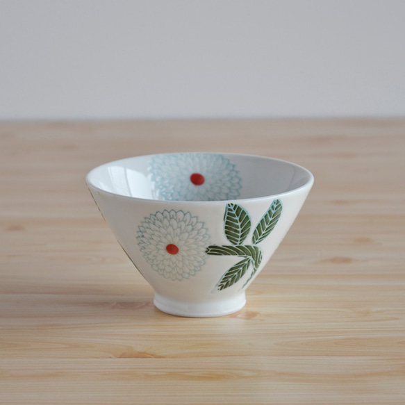 波佐見焼◎勲山窯◎ダリア 茶碗 (ブルー) 茶碗・めし碗 有限会社