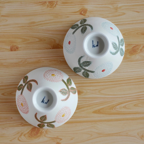 波佐見焼◎勲山窯◎ダリア 茶碗 (ブルー) 茶碗・めし碗 有限会社