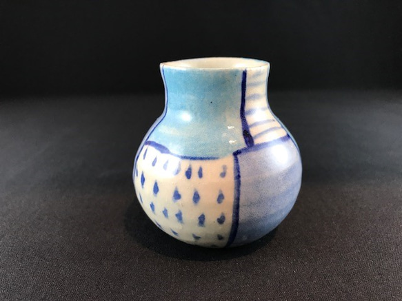 青　ICHIMATU　花器   flower vase 1枚目の画像