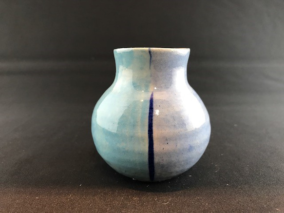 青　ICHIMATU　花器   flower vase 2枚目の画像