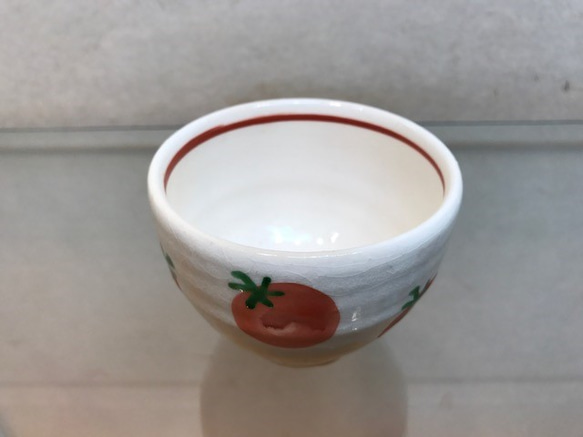 とまとの丸湯呑  tea cup 2枚目の画像