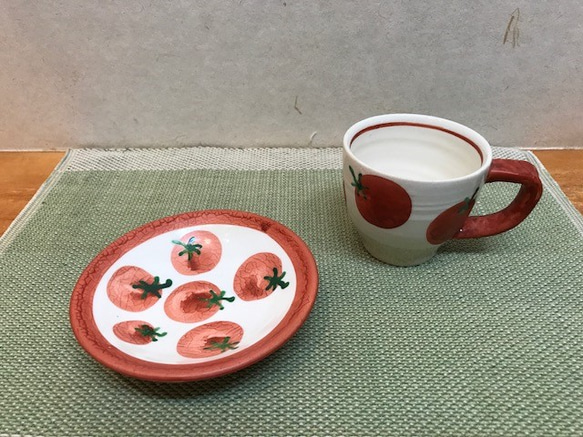 トマトのカップ&ソーサー   cup＆soucer 4枚目の画像