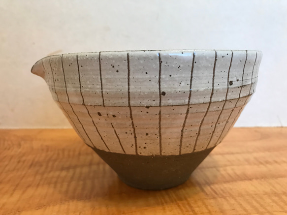 <<受注生産>>トクサ紋  6寸すり鉢   scraping bowl  strip desing 1枚目の画像