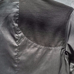 Symmetric Cut Short Sleeve Stretch Shirt - Black Size2 第6張的照片