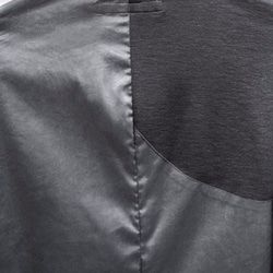 Symmetric Cut Stretch Shirt - Black Size1 第5張的照片