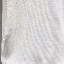 White Coated Cotton Stretch High Neck Half Sleeve Long Knit 第7張的照片