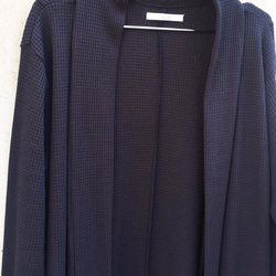 Japanesepaper Waffle Jersey Long Cardigan - Black Size0 第5張的照片