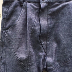Indigo Thirty Pieces Irregular Cut Stretch Denim Pants Size3 第4張的照片