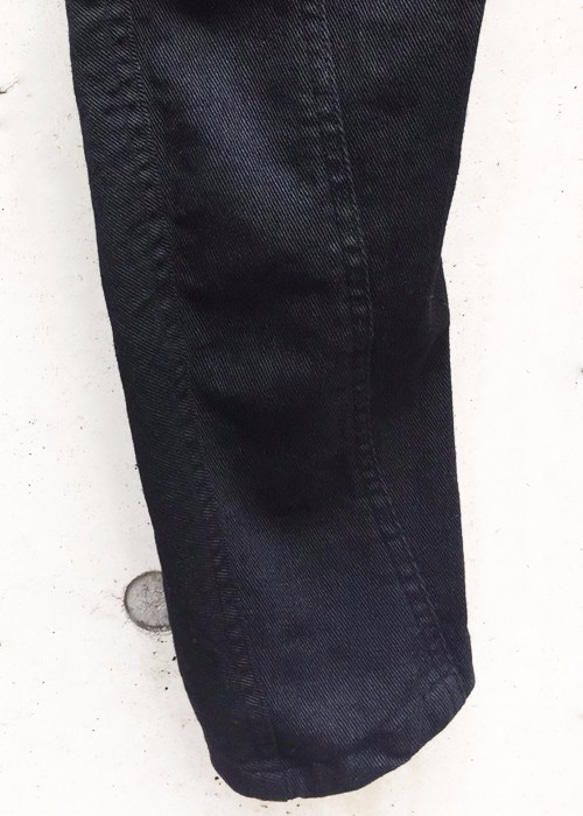 Black Thirty Pieces Irregular Cut Stretch Denim Pants Size2 第8張的照片