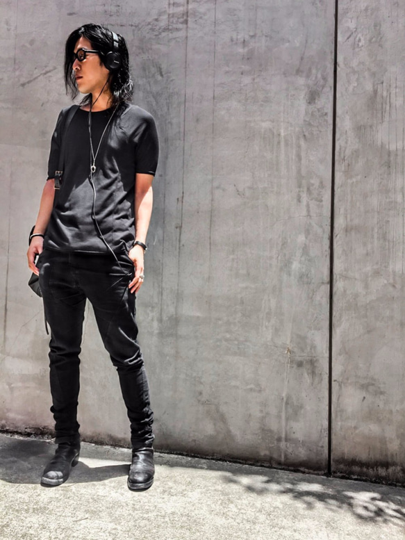 Black Thirty Pieces Irregular Cut Stretch Denim Pants Size2 第10張的照片