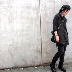 Japanesepaper High Neck Long Cut&Sewn - Black Size2 第10張的照片