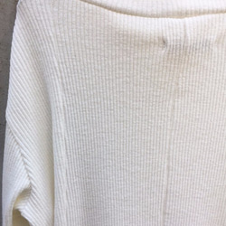 Cotton Stretch High Neck Long Knit Cut&Sewn Size Free 第6張的照片