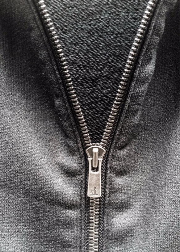 Acrylic Coated Zip Up Track Jacket - Black Size1 第8張的照片