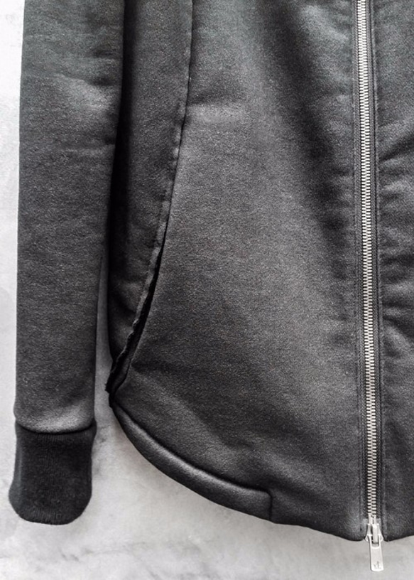 Acrylic Coated Zip Up Track Jacket - Black Size1 第9張的照片