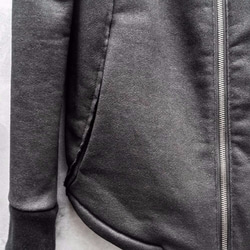 Acrylic Coated Zip Up Track Jacket - Black Size2 第9張的照片