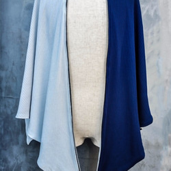 Japanesepaper Rib Double Zip Bi-Color Stole Size Free 第7張的照片