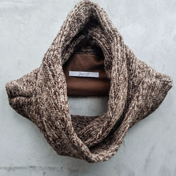 Circular Cut Snood Sliver Pullover Knit - Brown Size0 第5張的照片