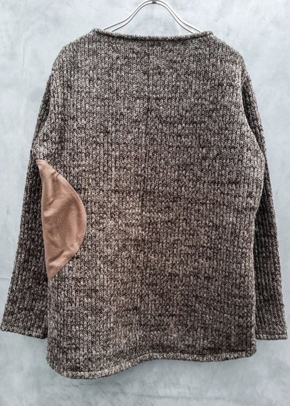 Circular Cut Snood Sliver Pullover Knit - Brown Size0 第6張的照片