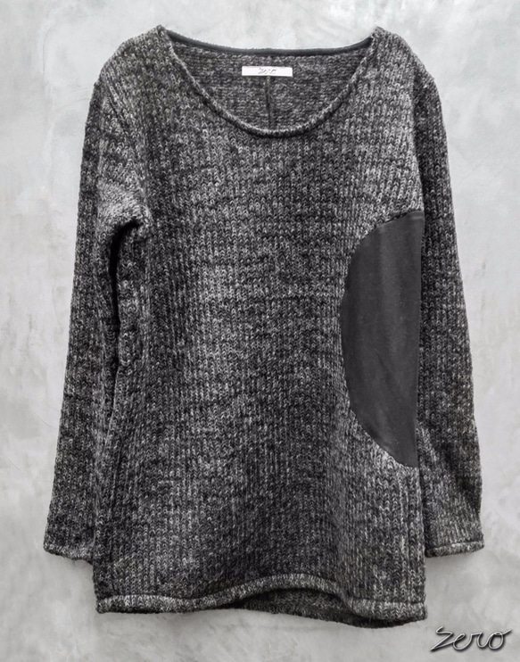 Circular Cut Snood Sliver Pullover Knit - Black Size0 第3張的照片