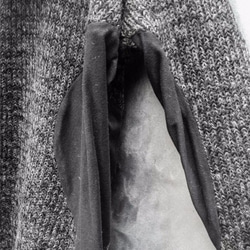 Circular Cut Sliver Pullover Knit - Black Size1 第7張的照片