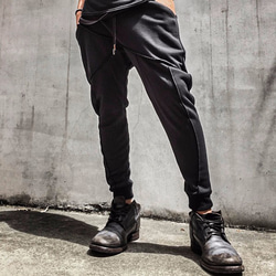 Japanesepaper Drop Crotch Slim Pants - Black Size0 第2張的照片