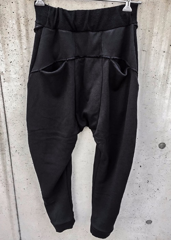 Japanesepaper Drop Crotch Slim Pants - Black Size0 第4張的照片