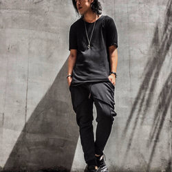 Japanesepaper Drop Crotch Slim Pants - Black Size0 第9張的照片