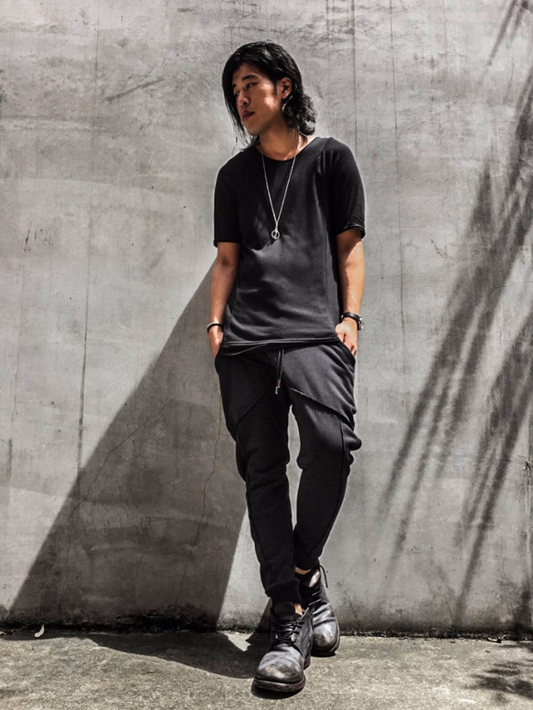 Japanesepaper Drop Crotch Slim Pants - Black Size0 第9張的照片