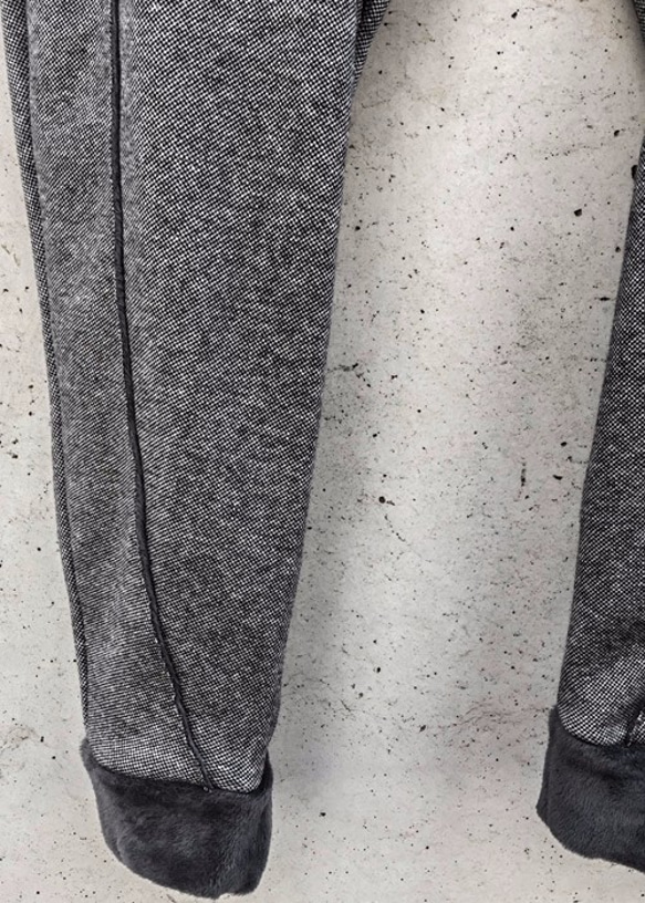 Irregular Cut Drop Crotch Slim Tweed Mouton Pants Size0 第8張的照片