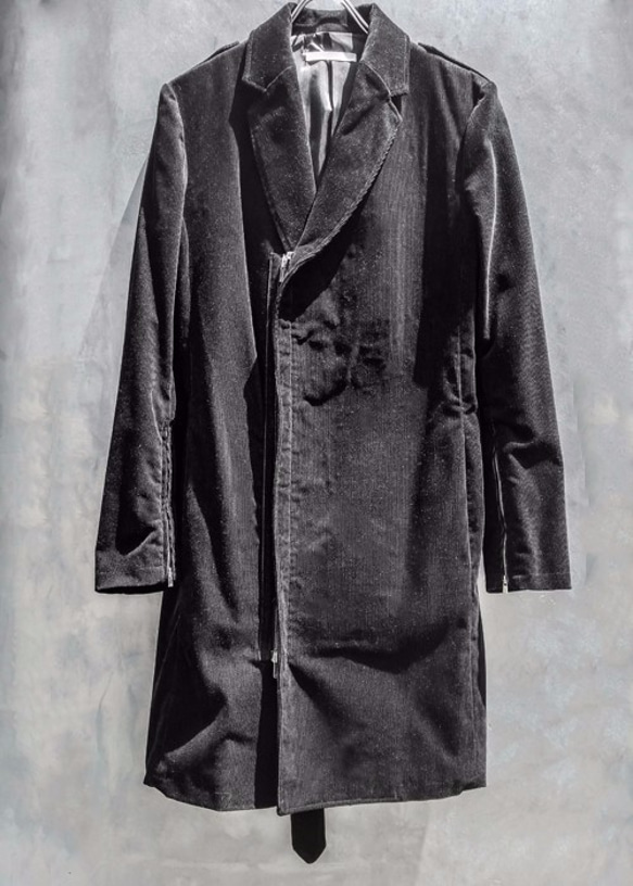 Corduroy Zip Chester Coat - Black Size2 第4張的照片