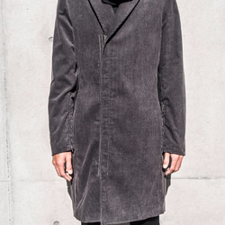 Corduroy Zip Chester Coat - Charcoal Size2 第10張的照片