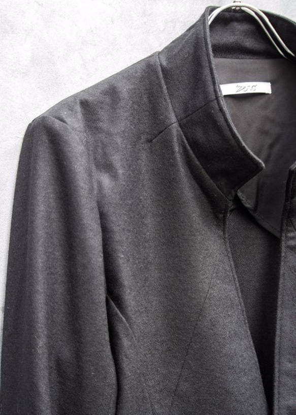 Balancircular Wool One Button Jacket - Black×Black Size2 第7張的照片