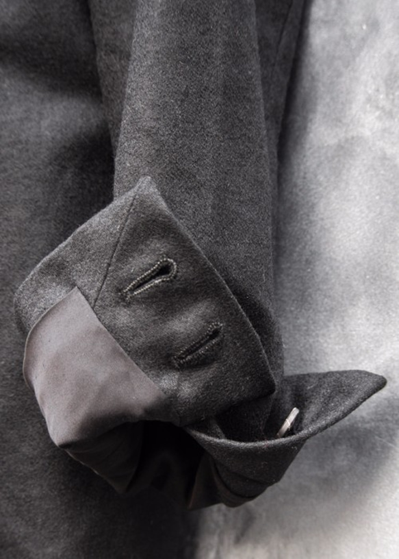 Balancircular Wool One Button Jacket - Black×Black Size2 第10張的照片
