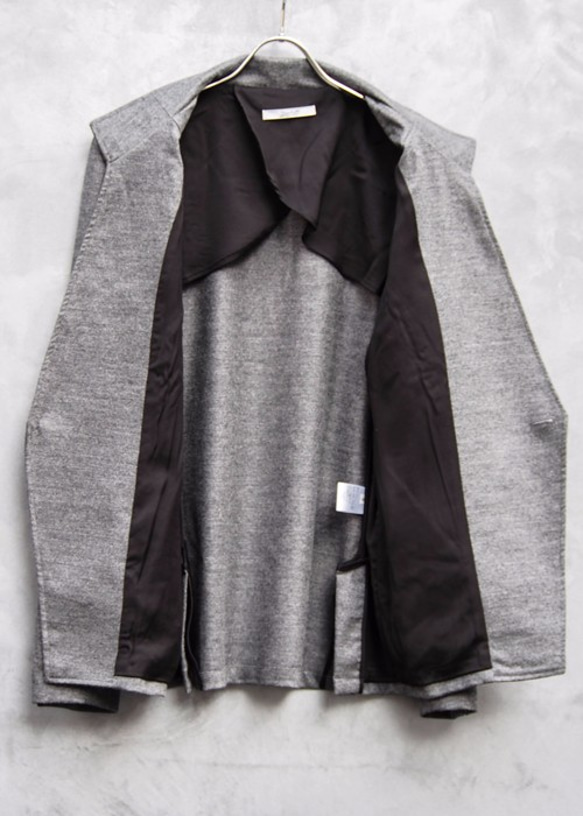 Balancircular Wool One Button Jacket - Gray Size2 第2張的照片