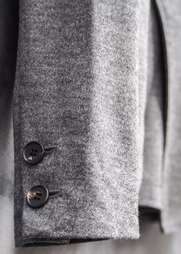 Balancircular Wool One Button Jacket - Gray Size2 第5張的照片