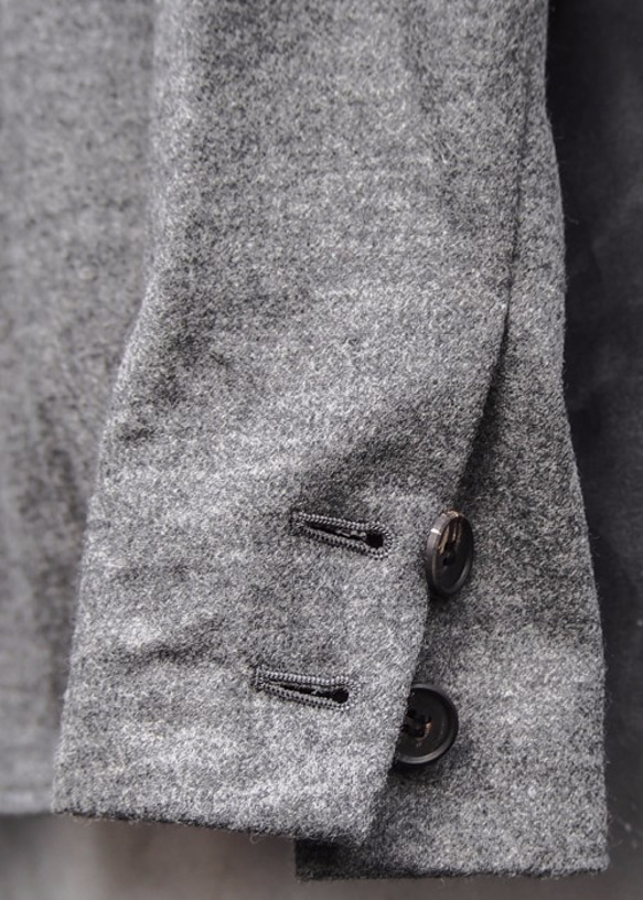 Balancircular Wool One Button Jacket - Gray Size2 第6張的照片