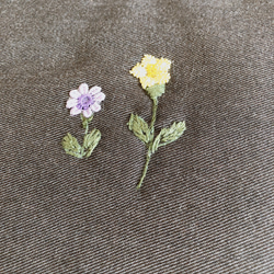 【一点物】パッチワーク　刺繍　Garden Flower ポーチ 4枚目の画像