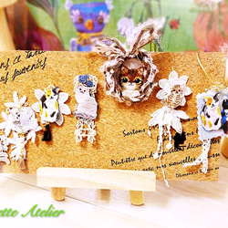 Nanette Atelier 手作蕾絲(Lace)飾品  貓之樂園系列：耳環、心口針及鎖匙扣 第3張的照片