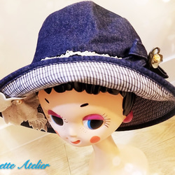 Nanette Atelier 手作蕾絲(Lace)牛仔布帽子 第3張的照片