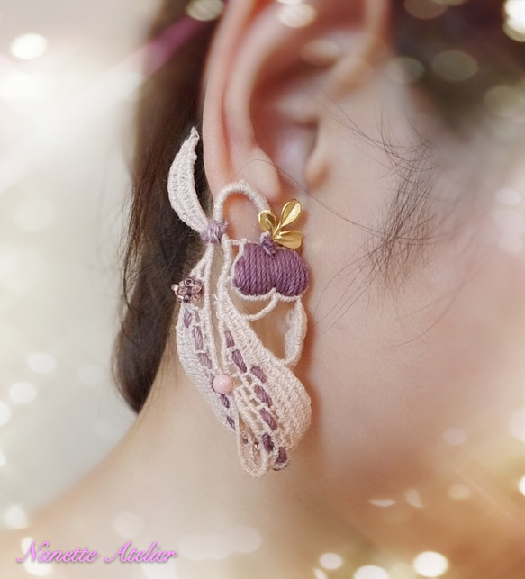 Nanette Atelier 手作飾品 :鈴蘭耳環(兩種帶法) 第3張的照片