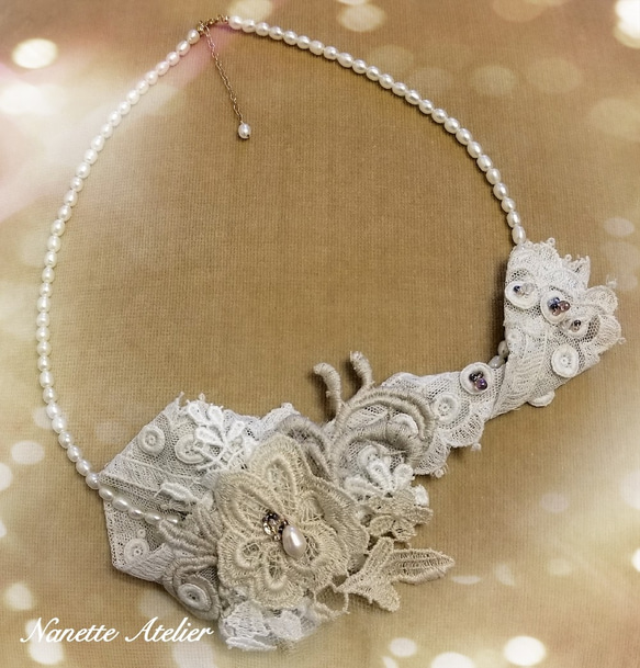 Nanette Atelier 手作飾品 ： Antique Lace Brooch 第3張的照片