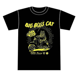 ボス猫×スクーター「BIG BOSS CAT」Tシャツ　ブラック　Lサイズ◆POISONIVYユニセックス ビッグボス 3枚目の画像