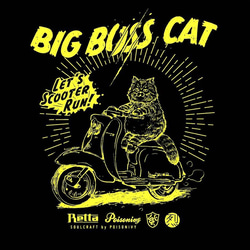 ボス猫×スクーター「BIG BOSS CAT」Tシャツ　ブラック　Lサイズ◆POISONIVYユニセックス ビッグボス 4枚目の画像