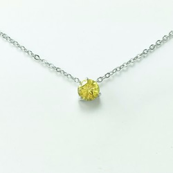 ★十一月份誕生石★黃水晶 CITRINE│925銀鍍白K項鍊│星座生日禮 第2張的照片