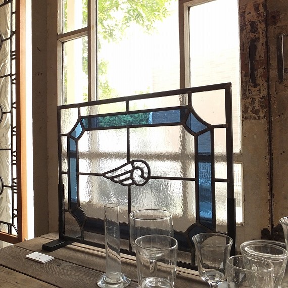 「イカロス」アンティーク感 ステンドグラスパネル