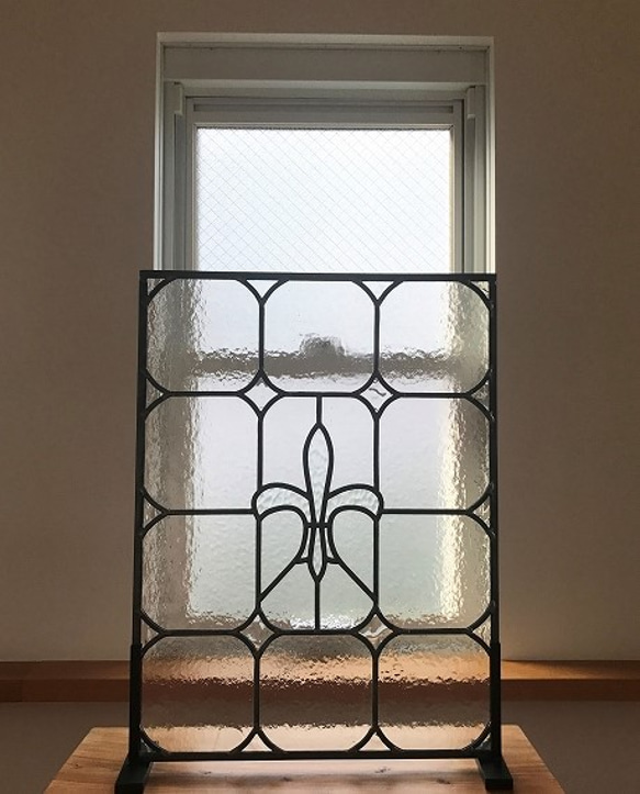 「無色＆フルールドリス」ステンドグラスパネル フルール