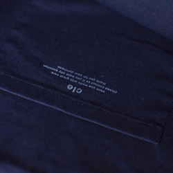 綿麻リボンのショルダーバッグ（ブルーネイビー） 3枚目の画像